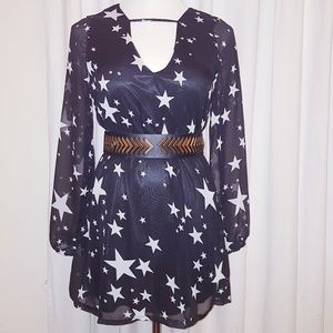 Star printed dress